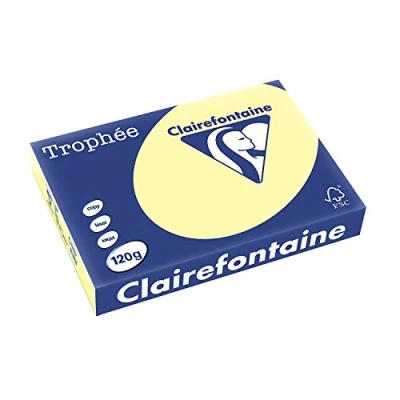 Imagen de Clairefontaine Trophée 1248C Resma de papel, 250 hojas, A4, 21 x 29.7 cm, color amarillo canario