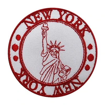 Imagen de parche de sello viajero, Nueva York, viaje, bordado para planchar o coser en ropa, etc. 7 cm