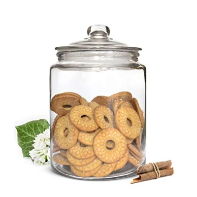 Imagen de Sendez Tarro de cristal 6 l con tapa, recipiente almacenamiento, para caramelos, galletas, conservas