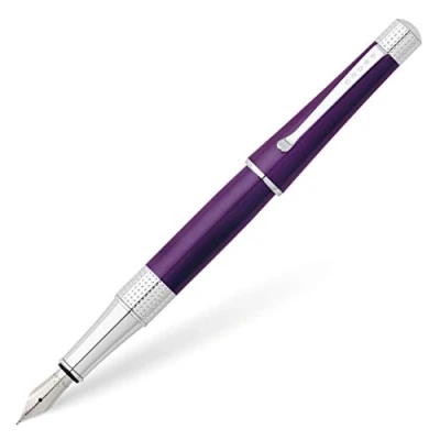 Imagen de Cross Beverly Pluma estilográfica (lacado, incluye cartucho de tinta, plumín acero inoxidable tamaño medio), color morado
