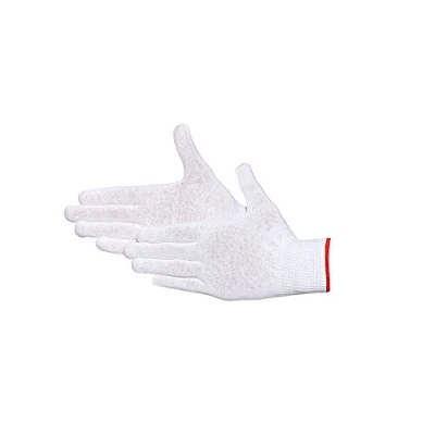 Imagen de Jah 2181 Guantes de punto algodón (12 pares, talla 9), color blanco