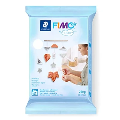 Imagen de STAEDTLER Fimo Air Light 8130 0 Masa de modelado para secado al aire (extraligera, blanca, apta uso inmediato, no requiere combustión, 350 g, tacto agradable, se pega)