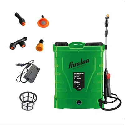 Imagen de Avalon Pulverizador de Mochila a Presión 2 Lanzas con Batería Recargable, Tanque 16L, INOX Verde