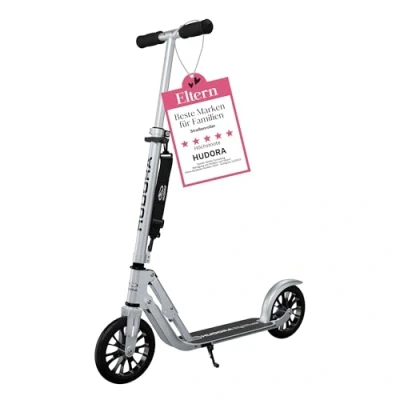 Imagen de HUDORA Scooter BigWheel 205 Rodillo de aluminio estable Patinete urbano ajustable y plegable con soporte Patín deportivo para niños adultos hasta 100kg