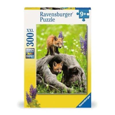 Imagen de Ravensburger puzzle Zorros, Zorros bebés, animales, infantil, 300 piezas XXL, para niños +9 años, Tamaño 49x36cm