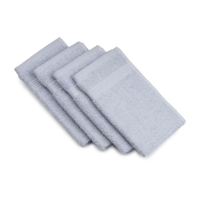 Imagen de Gözze Essui mains New York, lot de 4, douces et absorbantes, 100% coton, 30 x 50 cm argenté