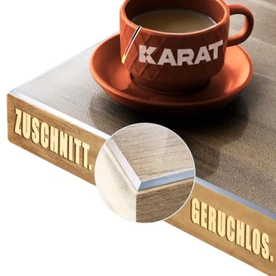 Imagen de KARAT Protector de mesa transparente mate con borde biselado, mantel a medida, tamaño elegir, lámina protectora mate, protección (Imperial, 75 x 180 cm)