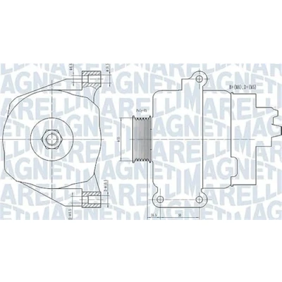 Imagen de MAGNETI MARELLI 063731766010 Alternador 14V 75A FIAT: Grande Punto Hatchback, Fiorino III Furgón / Familiar, Panda Hatchback