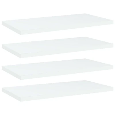 Imagen de vidaXL 4X Estantes para Estantería Estudio Salón Decoración Libros Librería Librero Biblioteca Tablero Extra Madera Contrachapada Blanco 40x20x1,5 cm