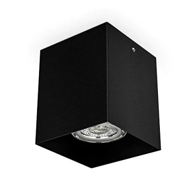 Imagen de B.K.Licht I proyector de superficie Toma GU10 80x80x95mm metal negro techo