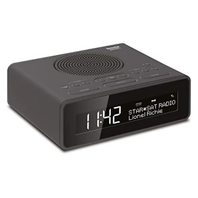 Imagen de TechniSat DIGITRADIO 51 DAB+ Radiodespertador, recepción de emisoras DAB y FM, reloj, despertador con alarma dual ajustable, pantalla atenuable entrada para auriculares, negro