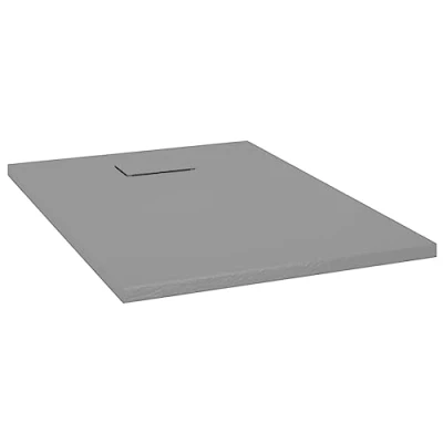 Imagen de vidaXL Plato de Ducha Base Receptáculo Placa Receptor Cuarto Baño Aseo Resistente a Arañazos Manchas Antideslizante SMC Gris 100x70 cm
