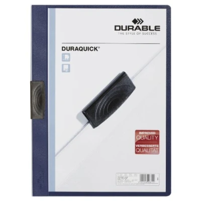 Imagen de Durable 227007 carpeta de clips Duraquick , hasta 20 hojas A4, azul oscuro, paquete