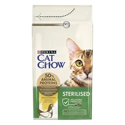 Imagen de Cat Chow Purina Comida Seco para Gatos Adultos Esterilizados Rico en Pollo 1.5 Kg