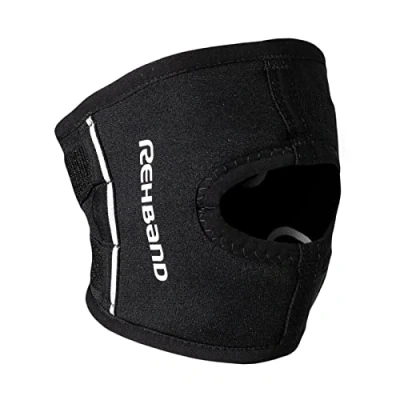 Imagen de Rehband UD Rodilla estabilizadora de rótula, 1 pieza, soporte abierto rótula neopreno 3mm, Color:Negro, Talla:M