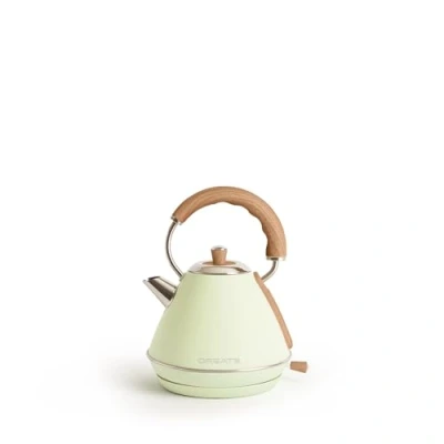 Imagen de CREATE/KETTLE RETRO M/Hervidor de agua eléctrico Verde/Ebullición rápida, capacidad 1l, apagado automático, filtrado anti cal, autoapagado, indicador nivel agua, Ø17,2 cm, 1200 W