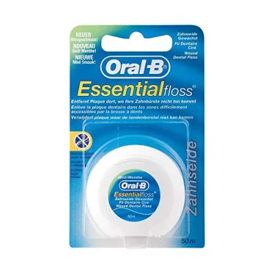 Imagen de Oral B Hilo Dental Essential Floss Mint Sin Encerar Mtr, Multi, Menta, 50 m
