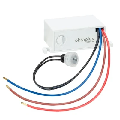 Imagen de Oktaplex Jasy Sensor crepuscular empotrable de luz Exterior e Interior IP65 Interruptor Blanco 230V