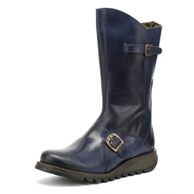 Imagen de Fly London Mes 2, Botas con hebilla, Mujer, Azul 020, 37 EU