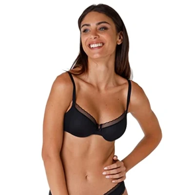 Imagen de Lovable My Daily Comfort con Aros Sujetador, Opaco, Negro (004 NERO), 3 E / 34 para Mujer