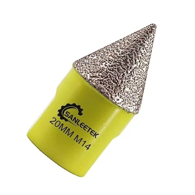 Imagen de Broca de Chaflán Diamante 20mm Cónica para Agrandar Limpiar y dar Forma a los Orificios Existentes en Cerámica Porcelánico Mármol Granito M14 Rosca SANLEETEK