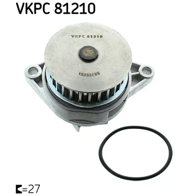 Imagen de SKF VKPC 81210 Bomba de agua 27 con juntas Metal para accionamiento correa trapecial SEAT: Ibiza 3, 2, Córdoba I Berlina, VOLKSWAGEN: GOLF 3