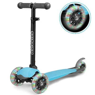 Imagen de Ricokids Loco Patinete infantil (3 ruedas, con luz led, plegable), color azul