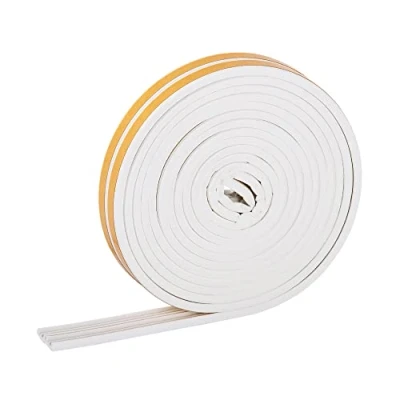 Imagen de HELPMATE Cinta de sellado autoadhesiva para ventanas y puertas Junta ventana/puerta aislar huecos 2 a 3,5 mm ancho 9 x 4 (perfil E 6 metros Blanco)