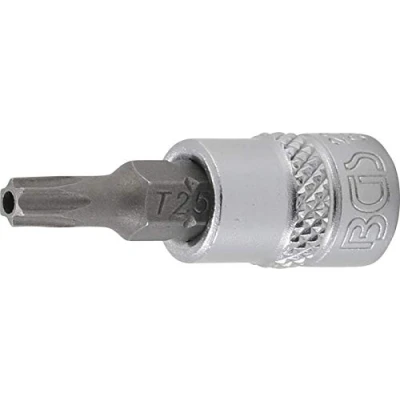 Imagen de BGS 2360 Punta de vaso entrada 6,3 mm (1/4&quot;) perfil en T (para Torx) con perforación T25