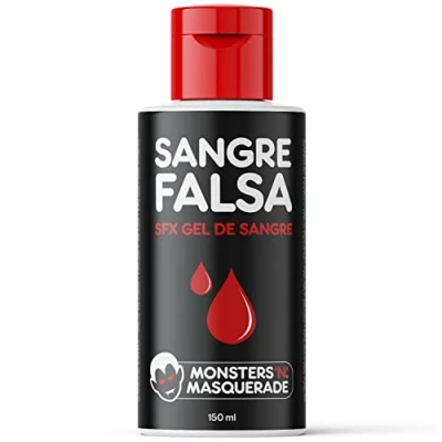 Imagen de Monsters&#039;n&#039;Masquerade® Sangre Artificial Profesional Rojo de 150ml Gel Falsa SFX Fabricado en Alemania Sin Perfume &amp; Parabenos Vampiro Zombi Carnaval