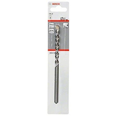 Imagen de Bosch Professional 1x broca para hormigón CYL 3, hormigón, Diámetro 8 x 90 150 mm, accesorios taladro percutor, Negro