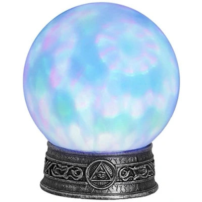 Imagen de WIDMANN ? Bola de cristal con base luces caleidoscopiche para adultos, turquesa, talla única, vd wdm07102