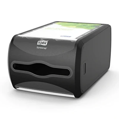 Imagen de Tork Xpressnap 272511 Dispensador de servilletas para mostrador / Ideal restaurantes Compatible con el sistema N4 Negro