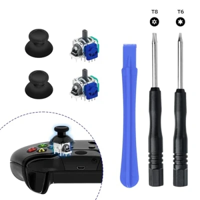 Imagen de Mcbazel Hall Effect Analog Joystick Kit de Reparación Repuesto para Mando Xbox Series X&amp;S/One/One X/One S, con Thumbsticks y