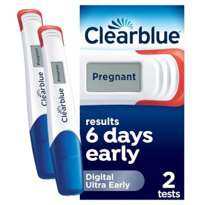 Imagen de Clearblue prueba de embarazo detección temprana: digital ultra temprana (10 mUI/ml), ninguna puede indicarle antes: 2 pruebas digitales, el empaque variar