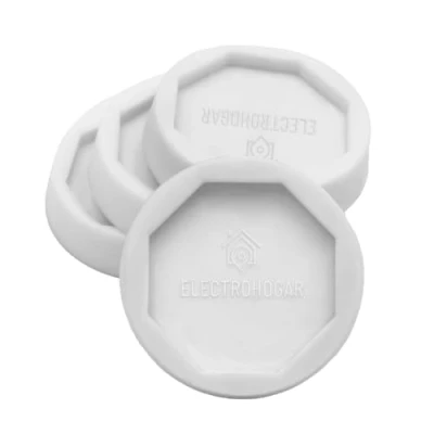 Imagen de ELECTROHOGAR Amortiguador de Vibraciones para Lavadora 4 Piezas Almohadillas Antivibración y Anti Desplazamiento Compatibles con Bosch, Balay, Siemens, AEG, Electrolux, etc (Blanco)