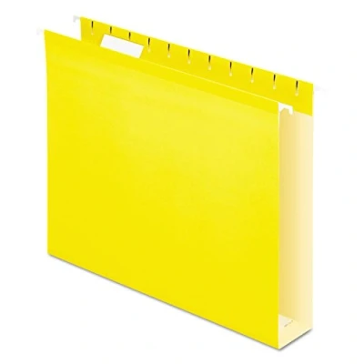 Imagen de Pendaflex Reinforced 2 Extra Capacity Hanging Folders, Letter, Yellow, 25/Box, Sold as 1 Box