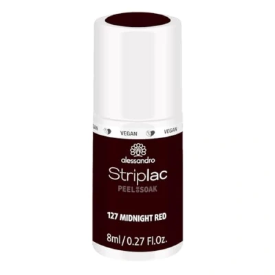 Imagen de Alessandro Striplac Peel Or Soak 127 Midnight Red 8 ml