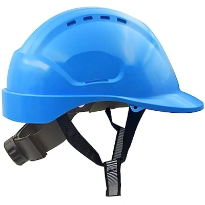Imagen de Mustbau Casco Seguridad EN397, Obra Construcción con Correa de 6 Puntos, Diadema Ajustable 52 a 66cm Transpirable para Hombres, Mujeres Azul