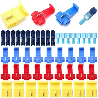 Imagen de YIXISI 70 Piezas Conector Rama, Conectores de Empalme Crimpado Alambre Cable Rápido Aislado for Coche Motocicleta La Conexión (Rojo, Azul, Amarillo, Azul Oscuro)