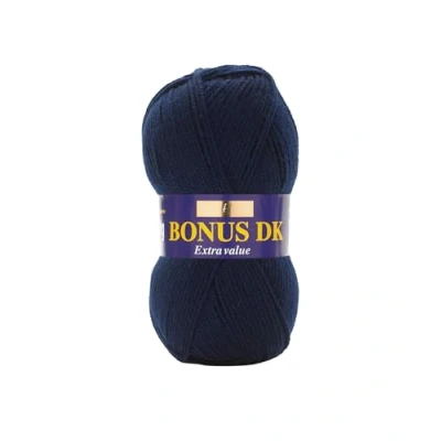 Imagen de Hayfield Lana de Tejido Doble Bonus DK (100 g), Hilo, Azul Marino, 19 x 9 cm
