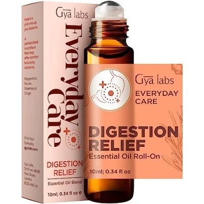 Imagen de Gya Labs Alivio de la digestión Rollo aceite esencial (10ml) Fragancia fresca y terrosa