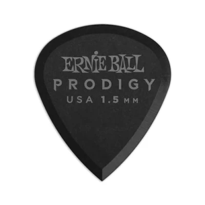 Imagen de Ernie Ball Prodigy Púas para guitarra, tamaño mini, 1,5 mm, 6 unidades, color negro