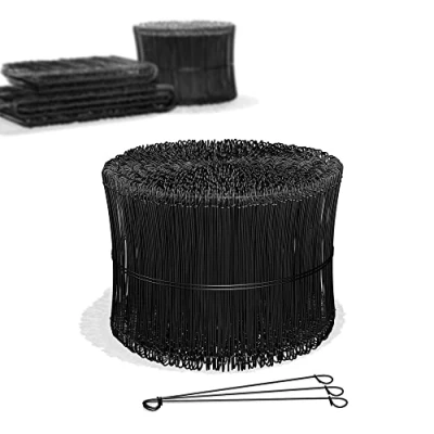 Imagen de Heimfleiss® alambre de atar hormigón 1,4 x 100 300 mm (1000 uds.) revestido PVC ojales para retorcerdora Cierre saco
