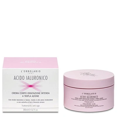 Imagen de L&#039;Erbolario, Crema Corporal Hidratante con Ácido Hialurónico, Tratamiento Antiedad, Hidratante, Hidratación Intensa, Formato 200 ml