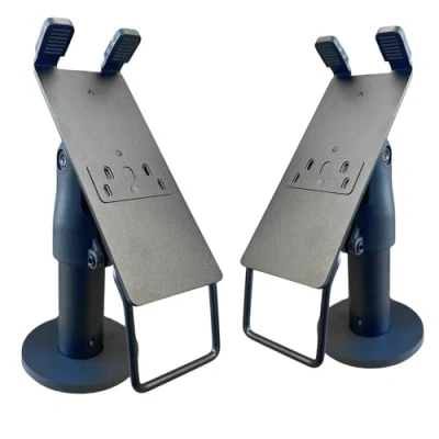 Imagen de POS VALLEY Soporte ergonómico para terminal de pago banco Ingenico, VeriFone, PAX Stand cajero automático con asa, rotación 180, inclinación 45 (VeriFone VX820)