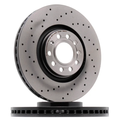 Imagen de BREMBO COATED DISC LINE 09.A813.11 Disco de freno 320 30 5 perforado/ventil. int. revestido altamente carbonizado con tornillos AUDI: A4 B7 Avant