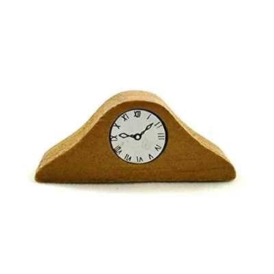 Imagen de Melody Jane Dolls Houses Miniatura para Casa de Muñecas 1:12 Escala Accesorio Ornamental Madera Mantle Clock