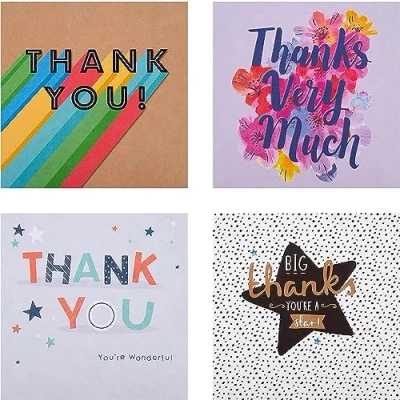 Imagen de Hallmark Tarjetas de agradecimiento Multipack 20 en 4 divertidos diseños
