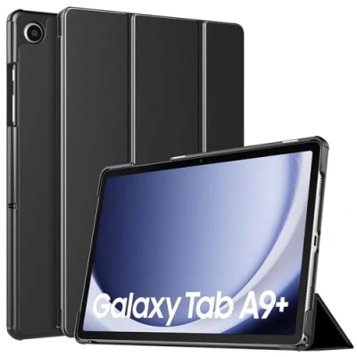 Imagen de TiMOVO Funda para Samsung Galaxy Tab A9+/A9 Plus 11 Pulgadas 2023 SM X210/X216/X218, Delgada Ligera con Base Rígida Compatible A9+, Soporte Triángulo Ajustable, Negro
